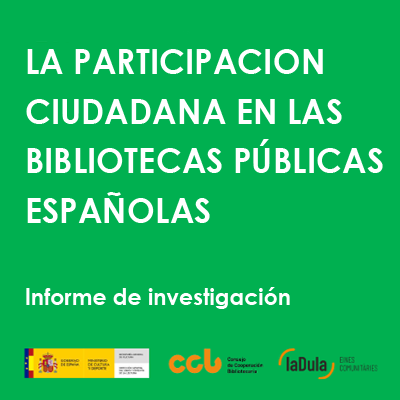 Presentación del informe “La participación ciudadana en las bibliotecas públicas españolas”