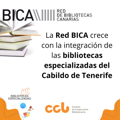 Crecimiento de la Red de Bibliotecas de Canarias con la integración de las bibliotecas especializadas del Cabildo de Tenerife