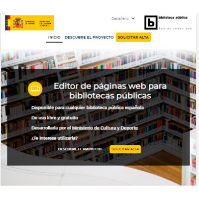 nuevo generador de sedes web para bibliotecas públicas españolas