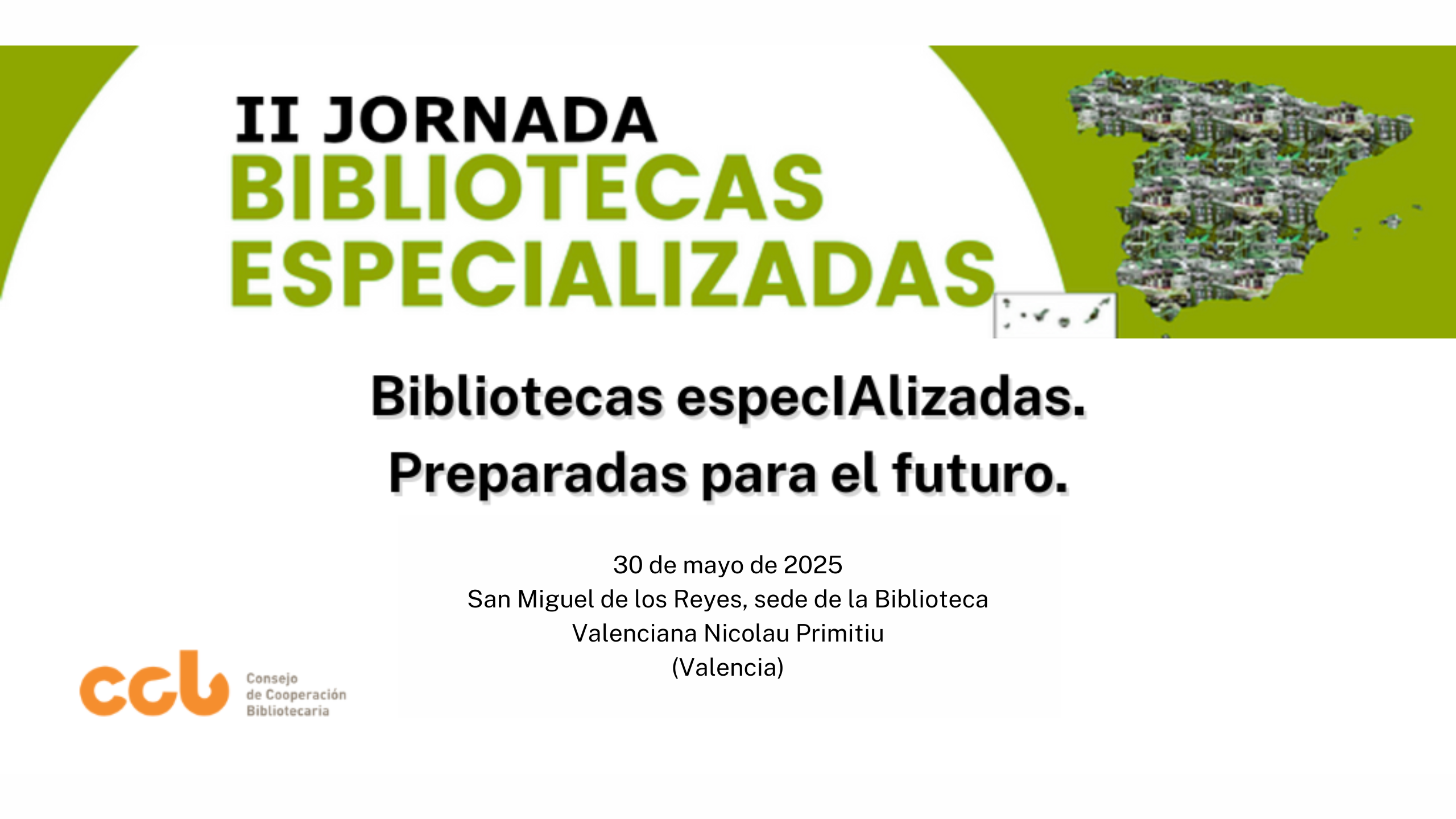 II Jornada de Bibliotecas Especializadas (Evento pospuesto hasta nuevo aviso)